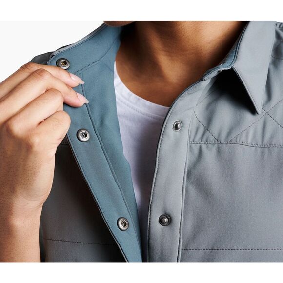 KUHL Women’s Aurora Vest size M Snap Front Seafoam Blue Green Gray - Picture 3 of 15